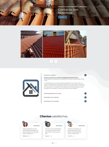 Diseño web para Tejados y cubiertas López