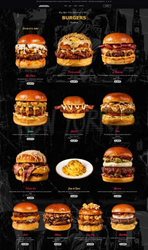 Diseño web para The Authentic American Burger