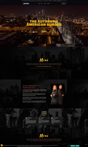 Diseño web para The Authentic American Burger
