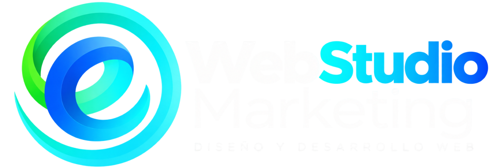 Logo WebStudio Marketing con Espiral Cian