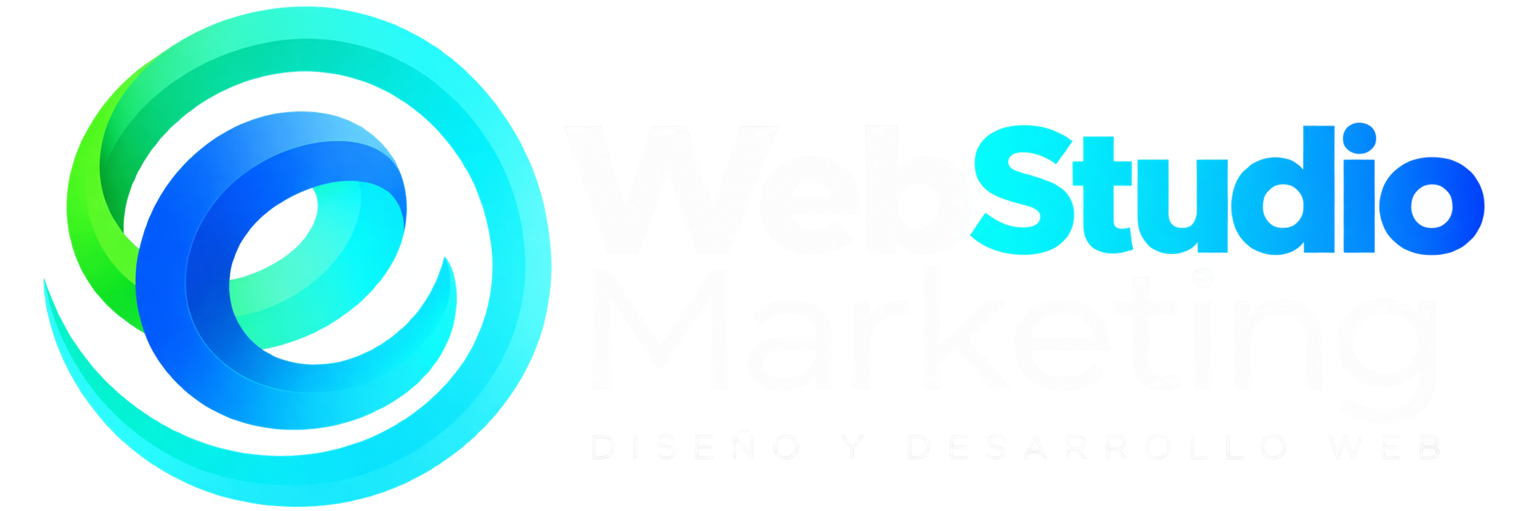 Logo WebStudio Marketing con Espiral Cian