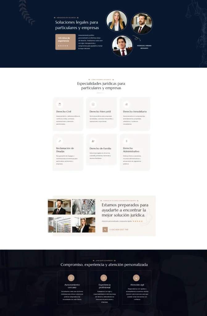 Diseño web para Rodriguez Urbano Abogados