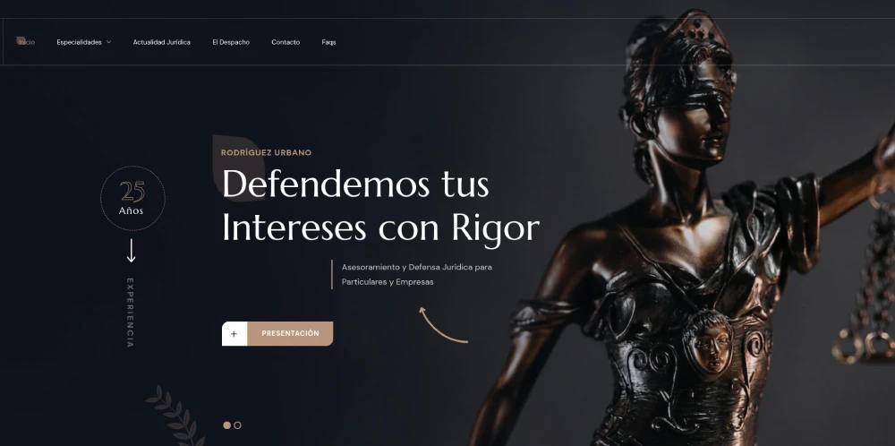 Diseño web para Rodriguez Urbano Abogados