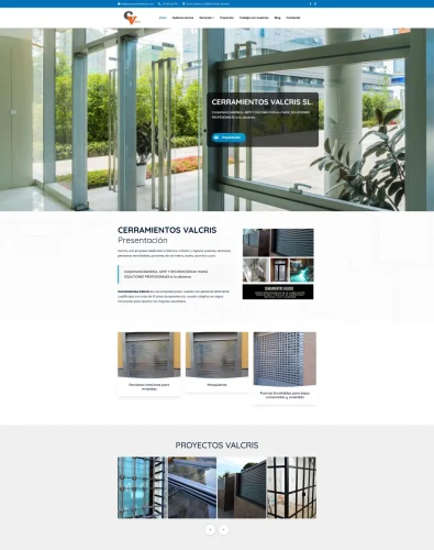 Diseño web para Cerramientos Valcris