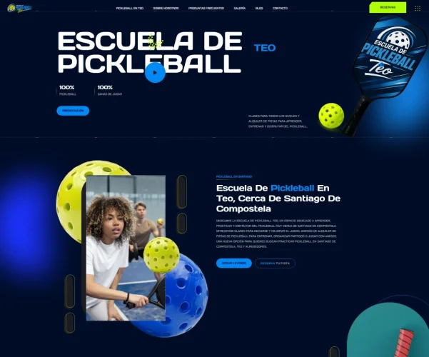 Diseño web para Pickleball Santiago