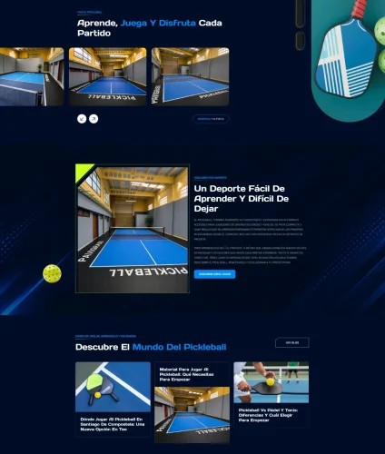 Diseño web para Pickleball Santiago