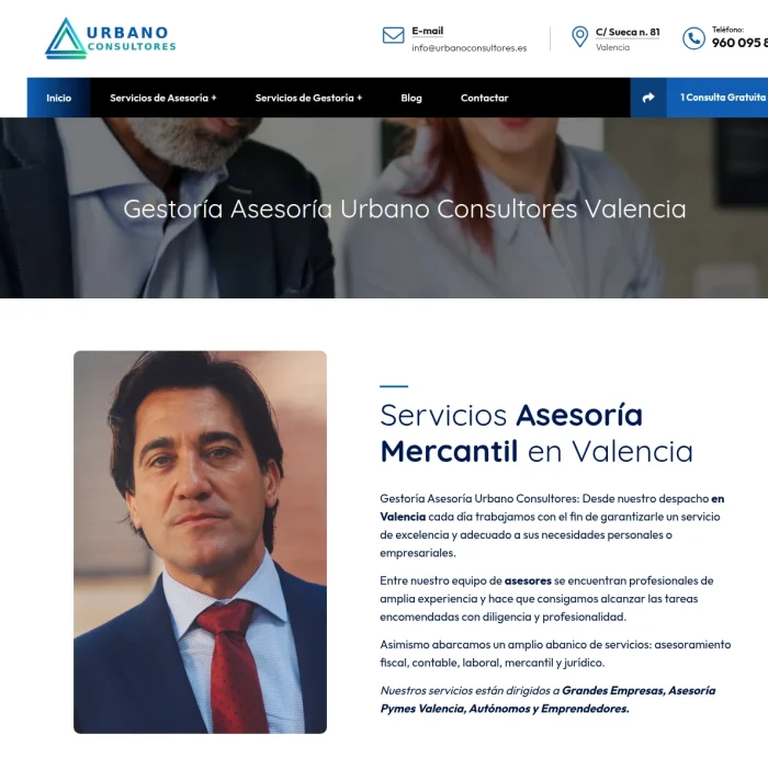 Diseño web para Urbano Consultores